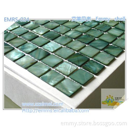 2013 new design dyed green China freshwater mother of peal river shell mosaic wall tile